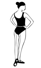 Ballet student at rest