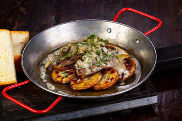 Roasted pork with potato