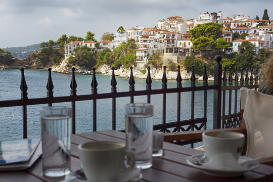 Skiathos, Greece - The Aegean Paradise, view from the restaurant