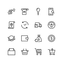 Online market flat icon