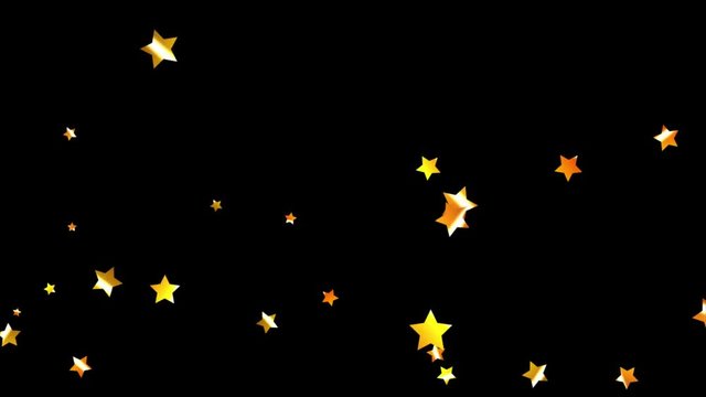 Confetti Clacker STAR falling with alpha channel 4K