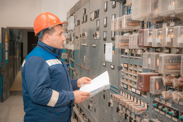 Electricians at the substation