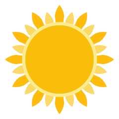 Sonne icon als Vektor auf einem isolierten Hintergrund