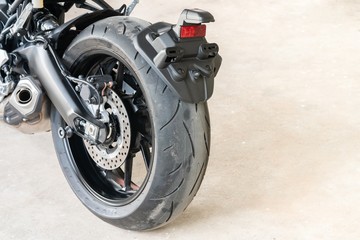 Rear Mudguards and Rear brake on Sport motorcycle - vehicle fender to protect the vehicle,...