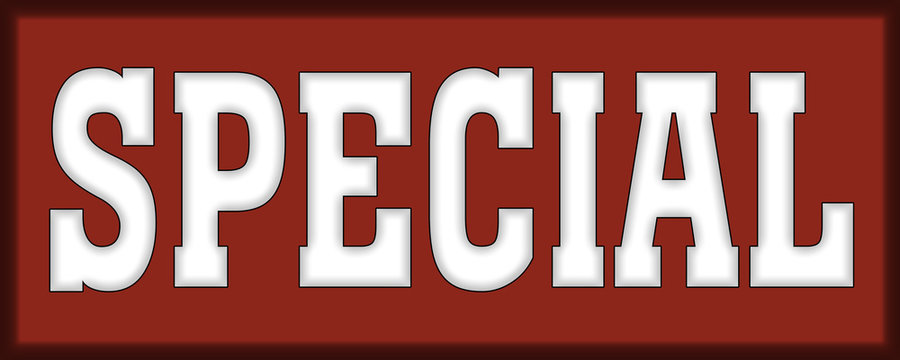 special 3d Red button Logol Stamp Banner