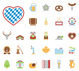 Oktoberfest - Iconset (in Farbe)