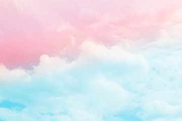 Obraz na płótnie Canvas soft cloud and sky with pastel gradient color for background backdrop