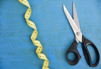 Sewing tools collection. Isolated on brown. art soft focus