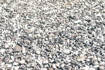 Gray pebbles close-up.