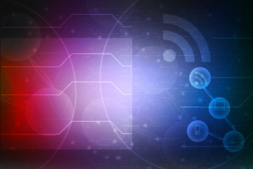 Obraz premium 2d illustration WiFi symbol