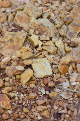 Texture of Pile of Stones In Blurry Background.