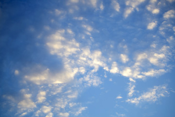 Sky and clouds with a beautiful light in the morning