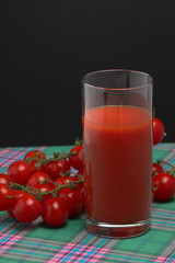 Tomato juice and cherry tomatoes