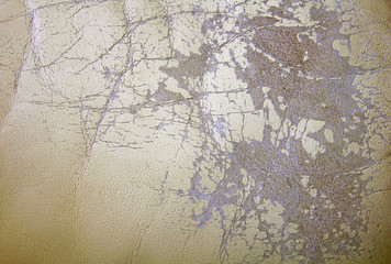 White worn leather covering