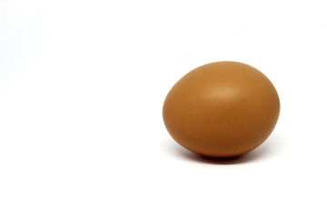three eggs isolated on white background