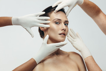 Skin care and aesthetic medical therapy - obrazy, fototapety, plakaty
