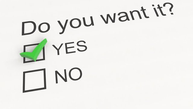 Question and answer: Do you want it - Yes. Conceptual 3D animation