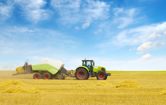 tractor on field