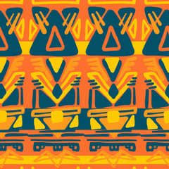 Abstract Ikat and boho style handcraft fabric pattern. Traditional Ethnic design for clothing and textile background, carpet or wallpaper