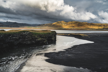 Black sand beach in Iceland