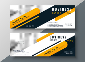 Fototapeta premium modern yellow business banner design
