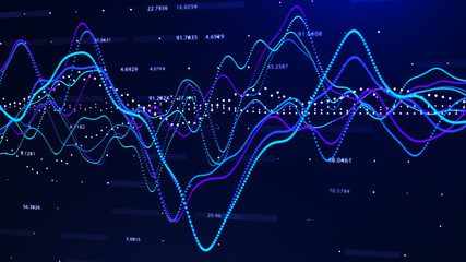 Stock market graph. Investment graph concept. 3d rendering.
