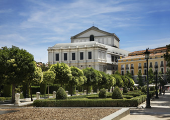 Plaza de Oriente in Madrid. Spain