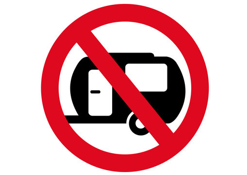 Schild Wohnwagen verboten
