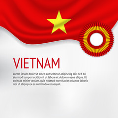 Vietnam flag background. Flag of Vietnam.