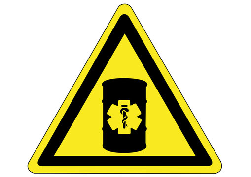 Schild Gefahr durch medizinischen Abfall
