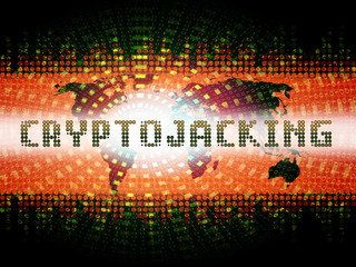 Cryptojacking Crypto Attack Digital Hijack 2d Illustration © Stuart Miles