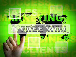 Free Wifi Anywhere Wireless Coverage 3d Illustration