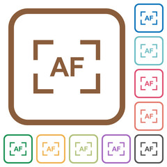 Camera autofocus mode simple icons