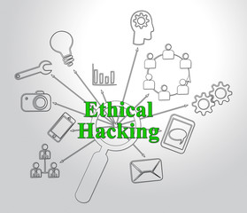 Ethical Hacking Data Breach Tracking 2d Illustration