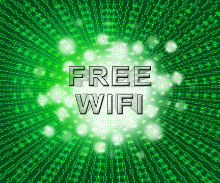Free Wifi Logo Surfing Hotspot 2d Illustration