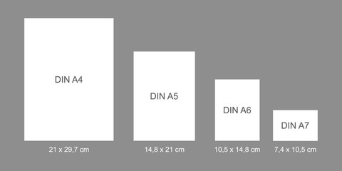 DIN papers - flat vector graphic with transparent background
