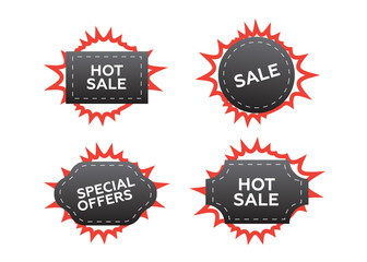 Hot price and sale, deal and offer, special tag or badge