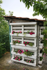 Floral village toilet