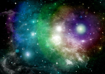 galaxy in a free space