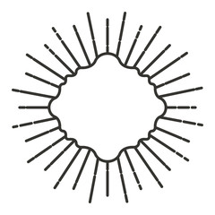 classic frame with burst vector illustration design