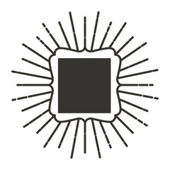 classic frame with burst vector illustration design