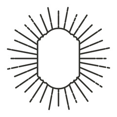 classic frame with burst vector illustration design