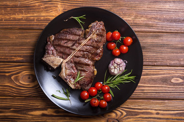 Grilled porterhouse beef steak