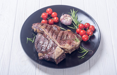 Grilled porterhouse beef steak
