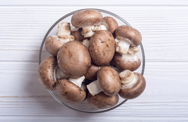 Fresh raw royal champignon