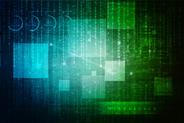 2d illustration Abstract futuristic electronic circuit technology background
