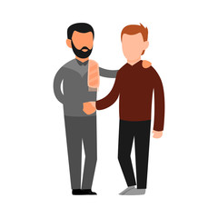 Moslem People Friendship Illustration Design