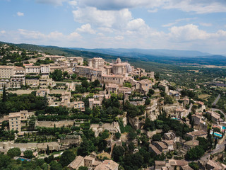Fototapeta premium Aerial view to Ancient village of Gordes in Provence, France