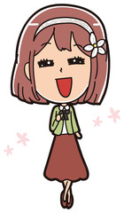 森ガールのイラスト素材