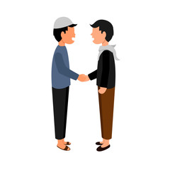 People Hand Shake Friendship Illustration Design
